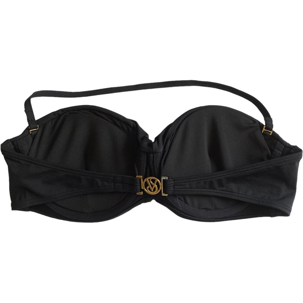 VS Bikini Top bandeau removable halter strap Fold VS logo back clasp 38C